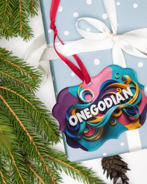 The Word Onegodian Art: Design 01 – Acrylic ornament