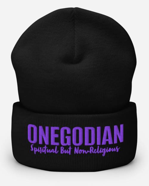 Onegodian Spiritual but Non-Religious – Cuffed Beanie – Purple