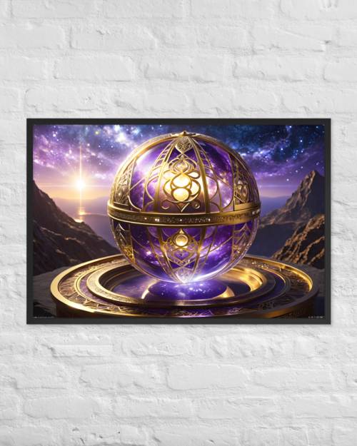 Kintara: The Divine Sphere Holding the Potential of Humanity 02 - Framed photo paper poster