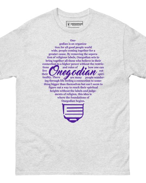 The Onegodian Idea – Unisex classic T-Shirt – Purple Lightbulb