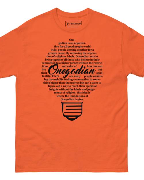 The Onegodian Idea – Unisex classic T-Shirt – Black Lightbulb
