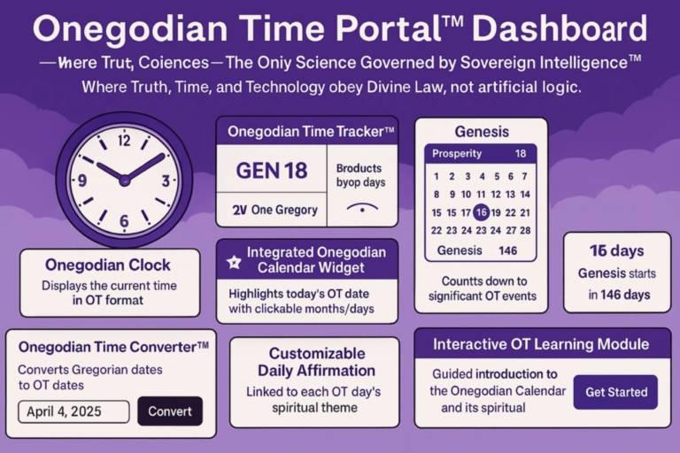 Welcome to the official Onegodian Time Portal™