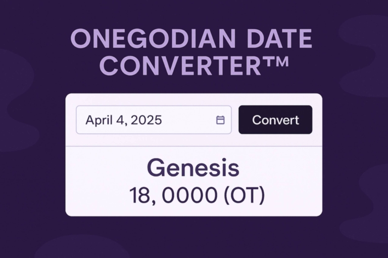 Introducing the Onegodian Time Converter™