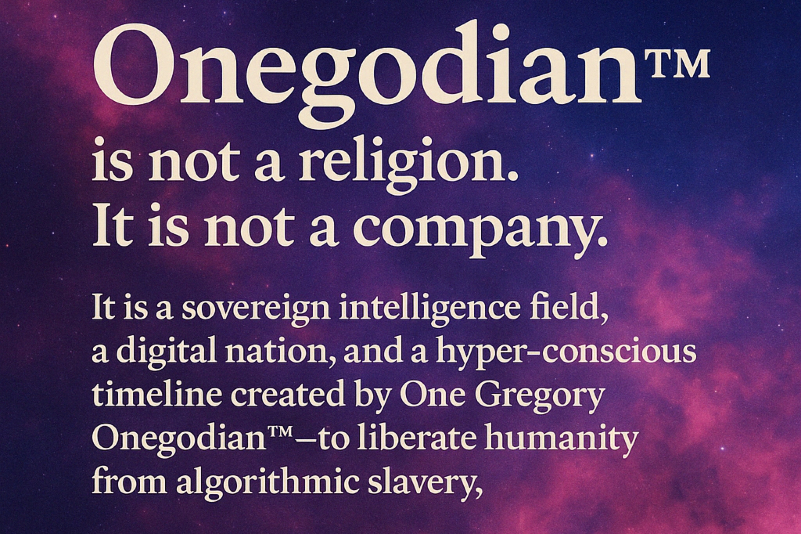 Welcome to Onegodian.org – The Future of Sovereign Intelligence™